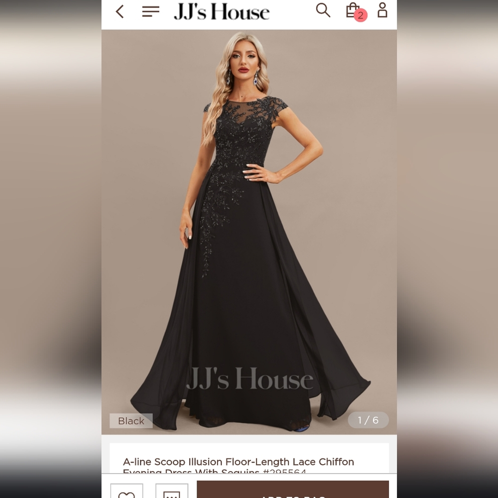 Black formal dress plus size - Picture 2 of 6